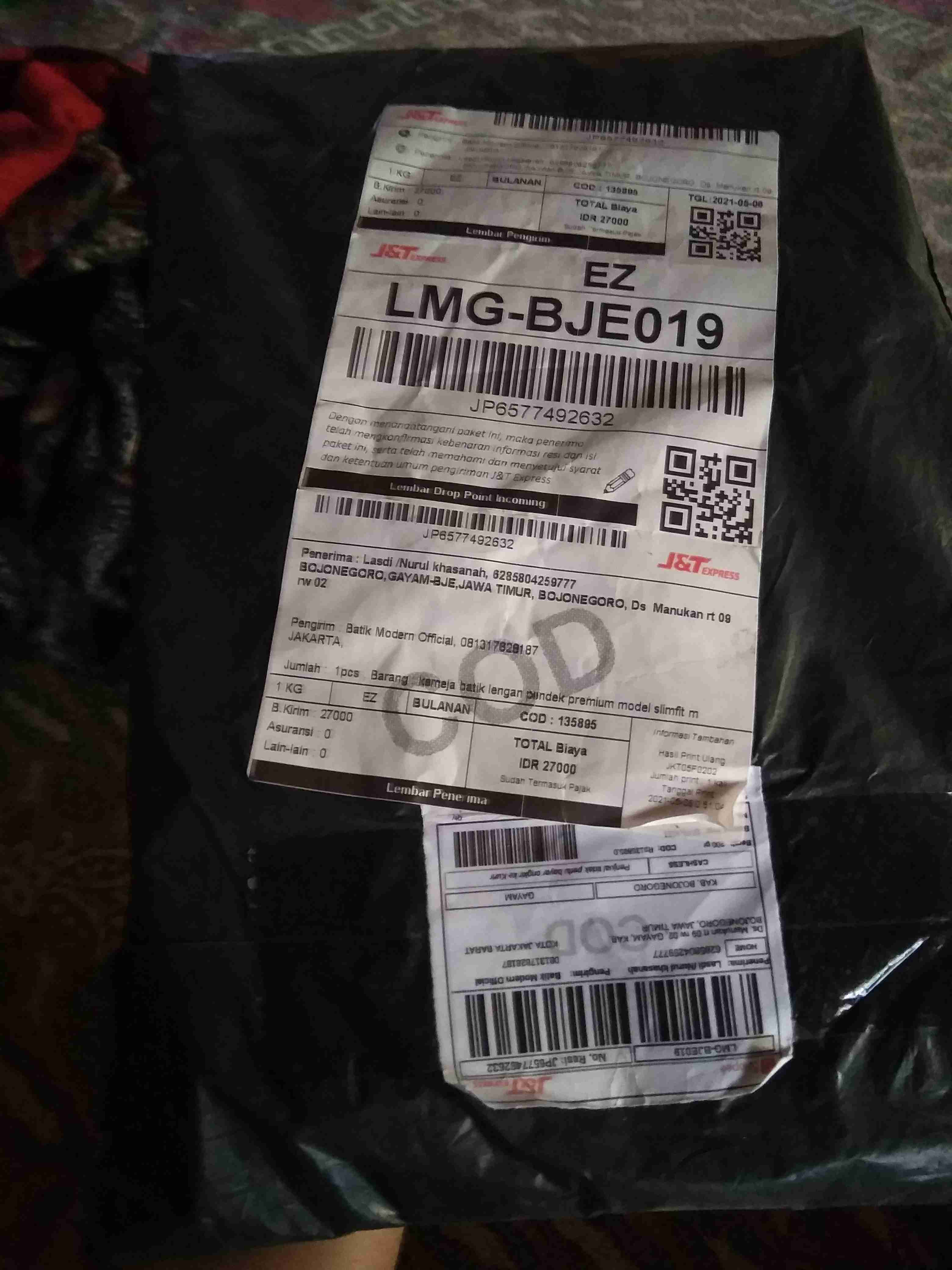 Kemeja Batik Lengan Pendek Premium Model Slimfit Motif Modern Tidak Pasaran