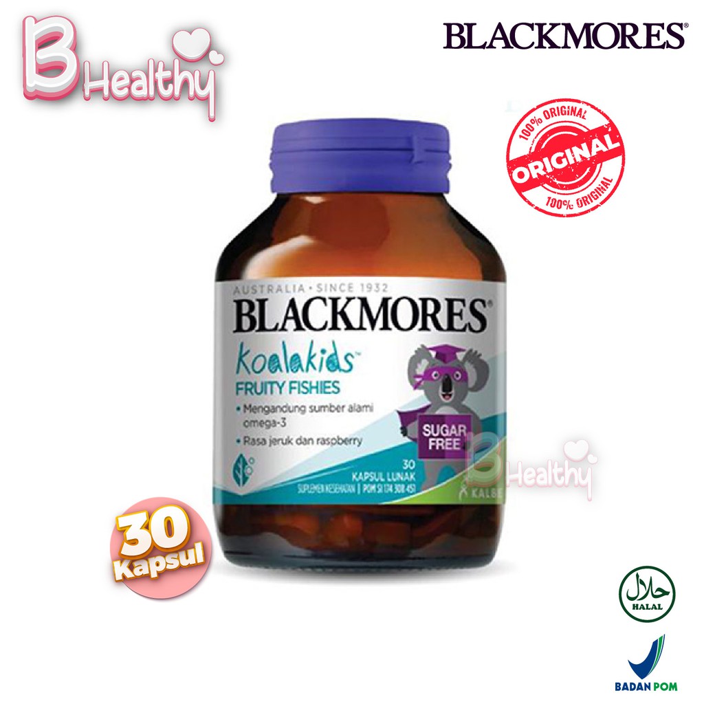 Blackmores Kids Fruity Fishies (30), Vitamin Anak Omega 3, DHA, Multivitamin Anak.