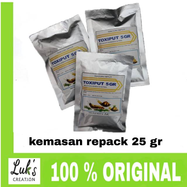 Toxiput moluskisida repack 25 gr pembasmi siput tanaman hama siput racun siput