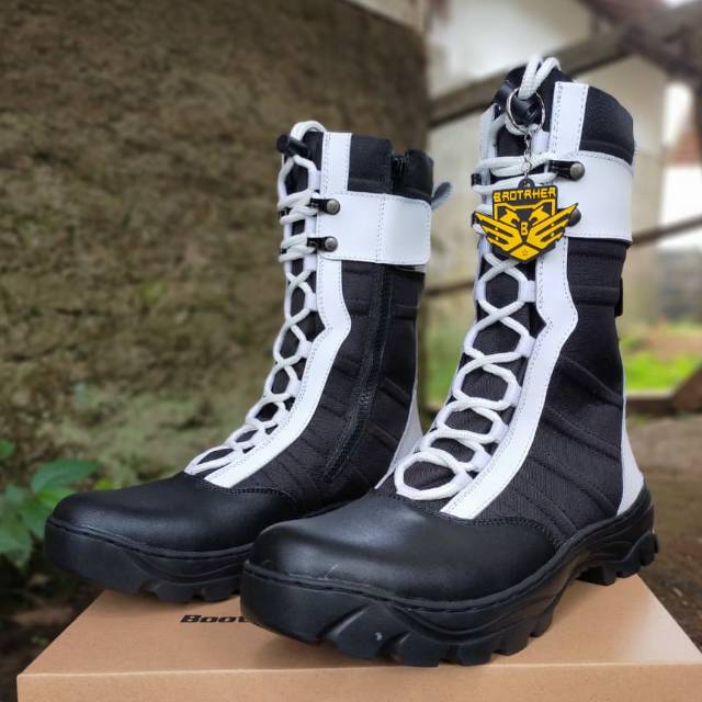 SEPATU PDL NINJA PROVOS POLRI BROTRHER KULIT ASLI SEPATU PDL TNI POLRI SECURITY SATPAM SEPATU BOOTS