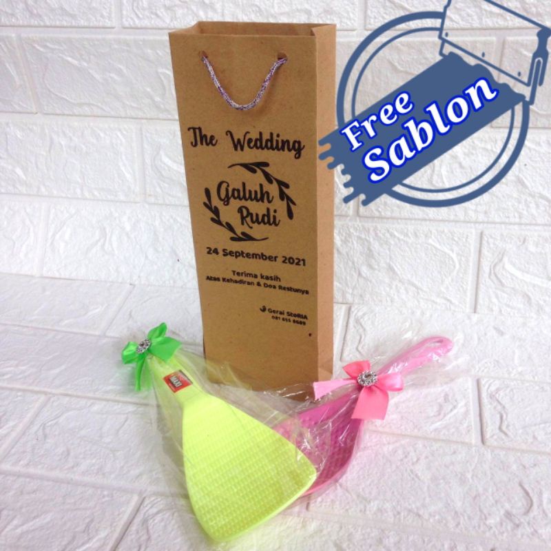 

paper bag centong free sablon | paperbag 8,5x4x25 | paper bag custom | paper bag polos