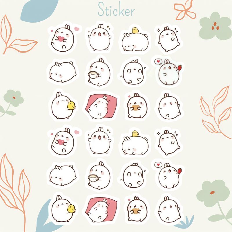 Molang Cute Sticker