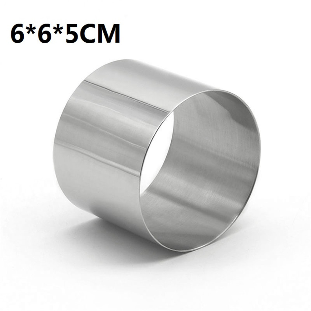 【COD Tangding】Ring Cetakan Adonan Kue Mousse Bentuk Bundar Ukuran Kecil, Bahan Stainless Steel, 6cm