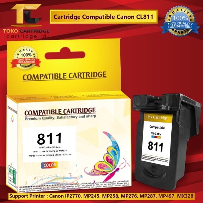 Cartridge Tinta CL811 CL-811 CL 811 Compatible Katrid Printer Canon IP2770 MP276 MP497 MX366 MX416