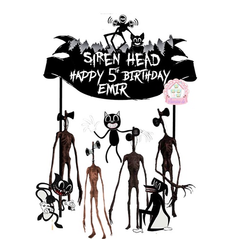 SIREN HEAD CAKE TOPPER