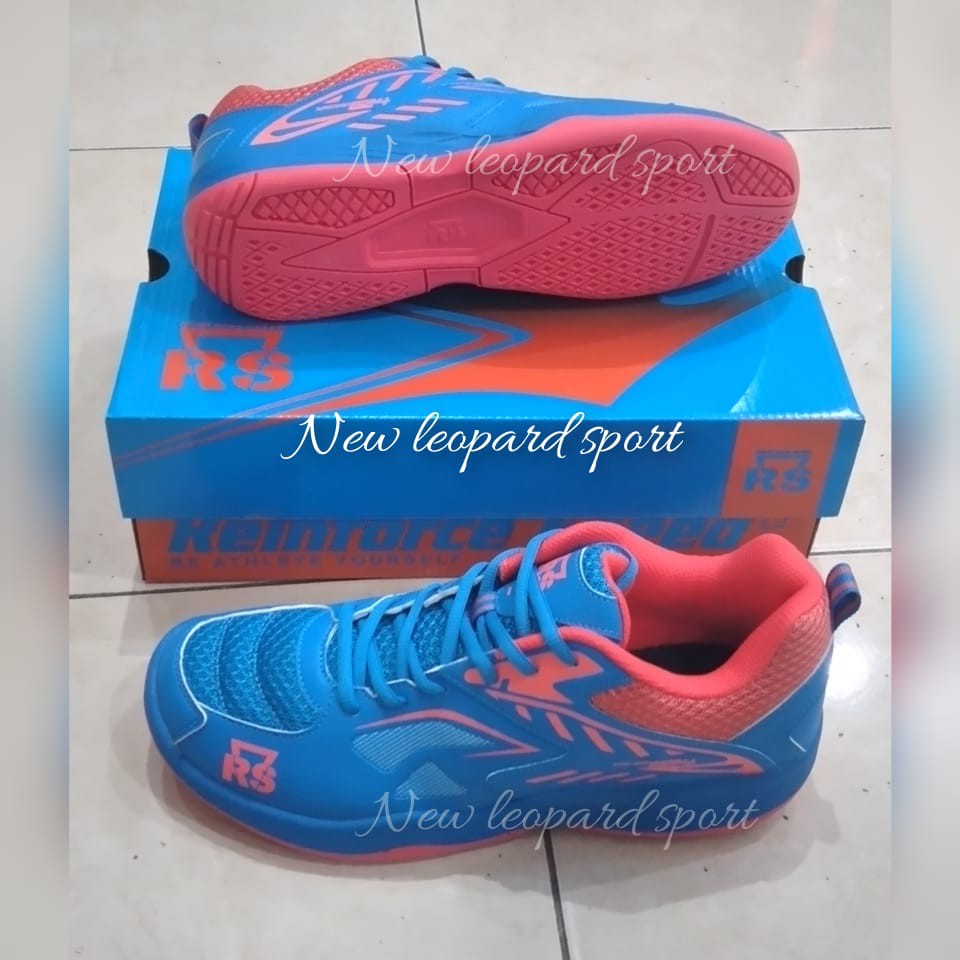 Sepatu Badminton RS Super Series 624 Biru Orange / Sepatu Bulutangkis