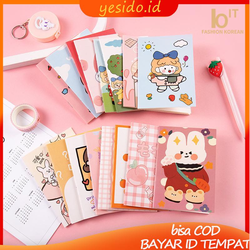 

[COD✨Ready stock]Buku Kecil yang Lucu Perlengkapan Kantor Notepad Alat Tulis Siswa Portable Mini Notebook Notepad-YES