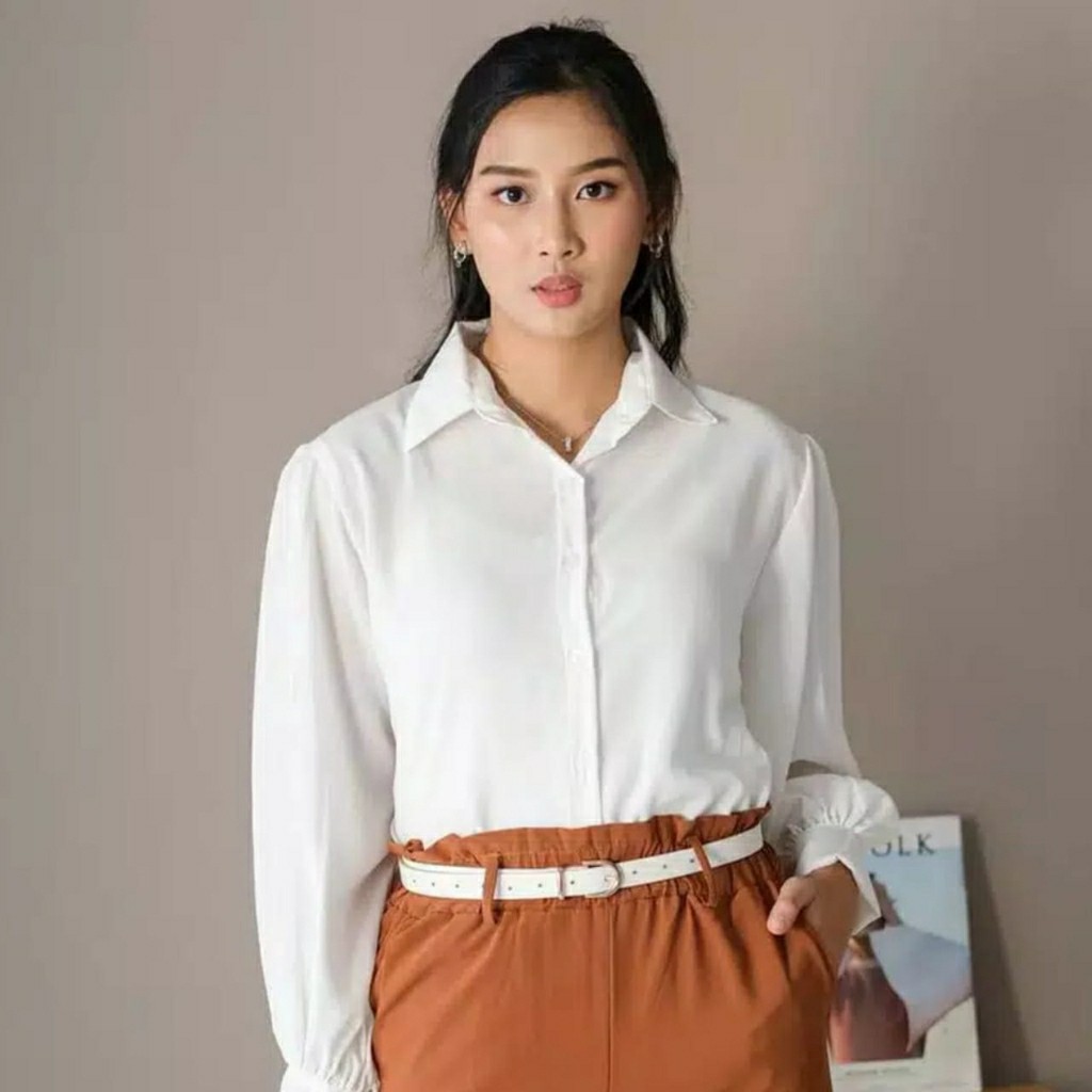 Audry Basic Top l Atasan Blouse Polos Fashion Wanita Pakaian Muslim Pakaian Wanita