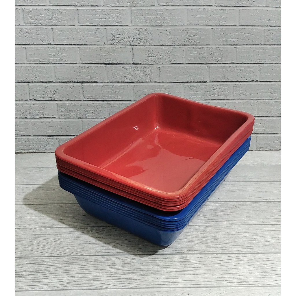 NAMPAN PLASTIK DINDA  6 PCS NAMPAN KOTAK BAKI PLASTIK NAMPAN PLASTIK
