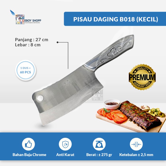 PISAU SET Pisau Daging/Golok/Pisau Tulang B018 - B018 Kecil B1/4 (M9A9) Pisau lipat Pisau sembelih P