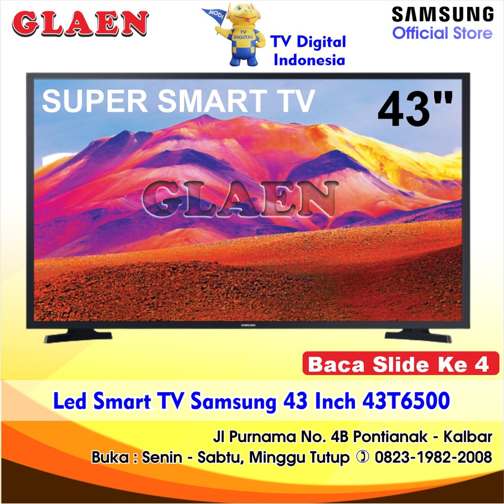 Tv Led Samsung Smart TV 43 inch UA43T6500 Seri 6 | Super Smart TV Samsung 43T6500