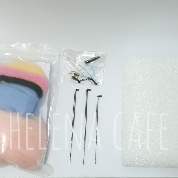 DIY Kit boneka wool felt lucu Bahan untuk craft kerajinan - pig