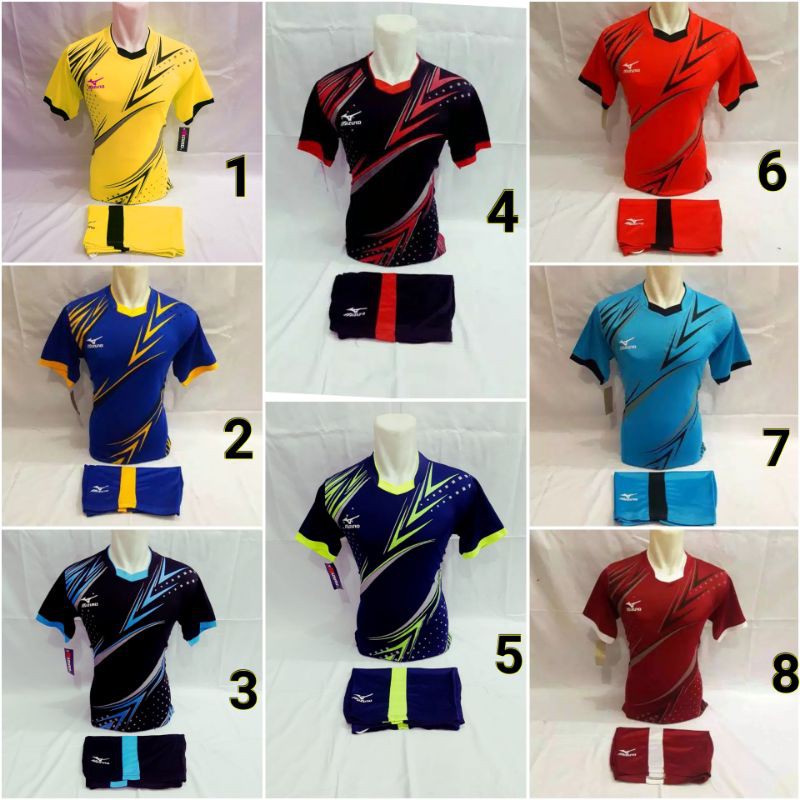Kaos setelan futsal dan bola volly mizuno
