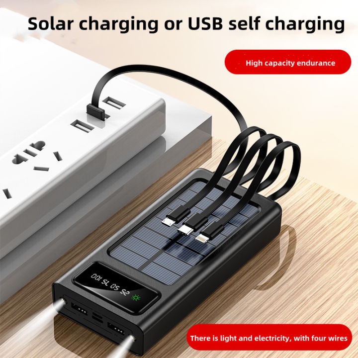 Solar Power Bank Tenaga Surya 50000mAh Multifungsi Portabel Berkapasitas Besar PowerBank / Portabel  Powerbank / Solar Powerbank / Camping Emergency Light / Bank Tenaga Surya / Fast Charging / Portable Outdoor Camping Emergency Light Powerbank