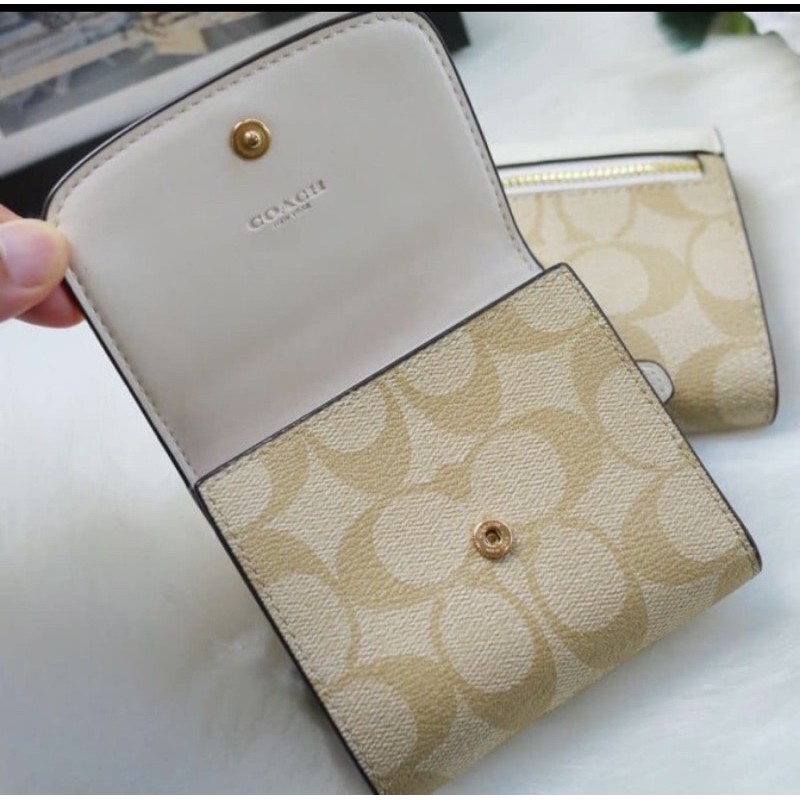 COACH SMALL WALLET IN SIGNATURE ORIGINAL 100%
