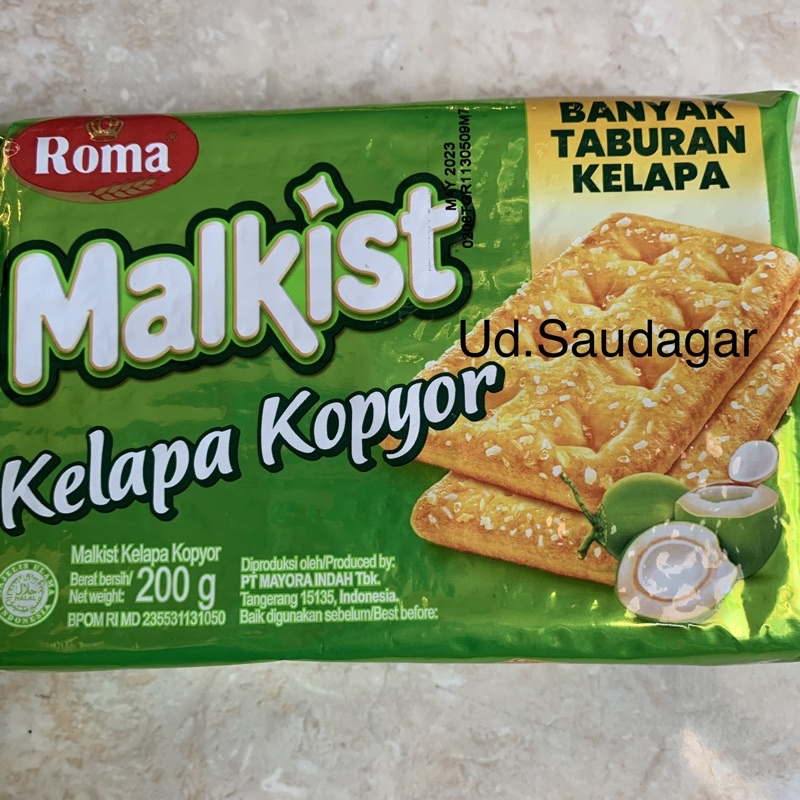 

Biskuit Roma Malkist Kelapa Kopyor 200Gr Crackers