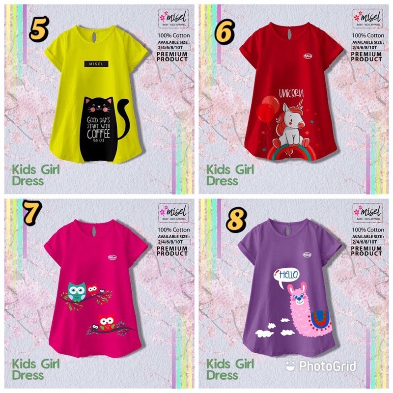 DRESS ANAK SABLON MISEL USIA 1-9 TAHUN DRESS SMILE OVAL