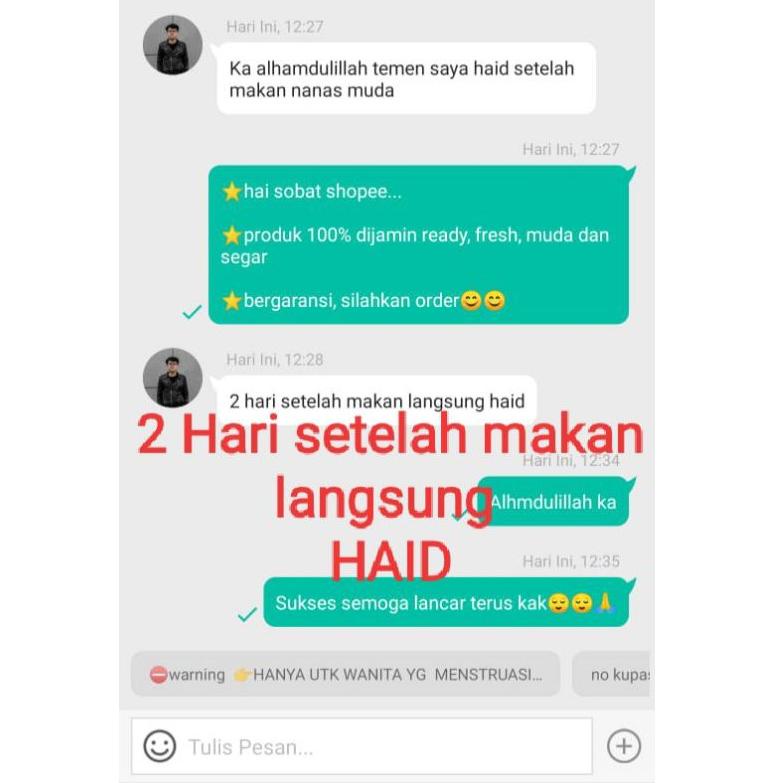 

100% ASLI NANAS MUDA Pelancar Haid BERGARANSI || JQKJV6243
