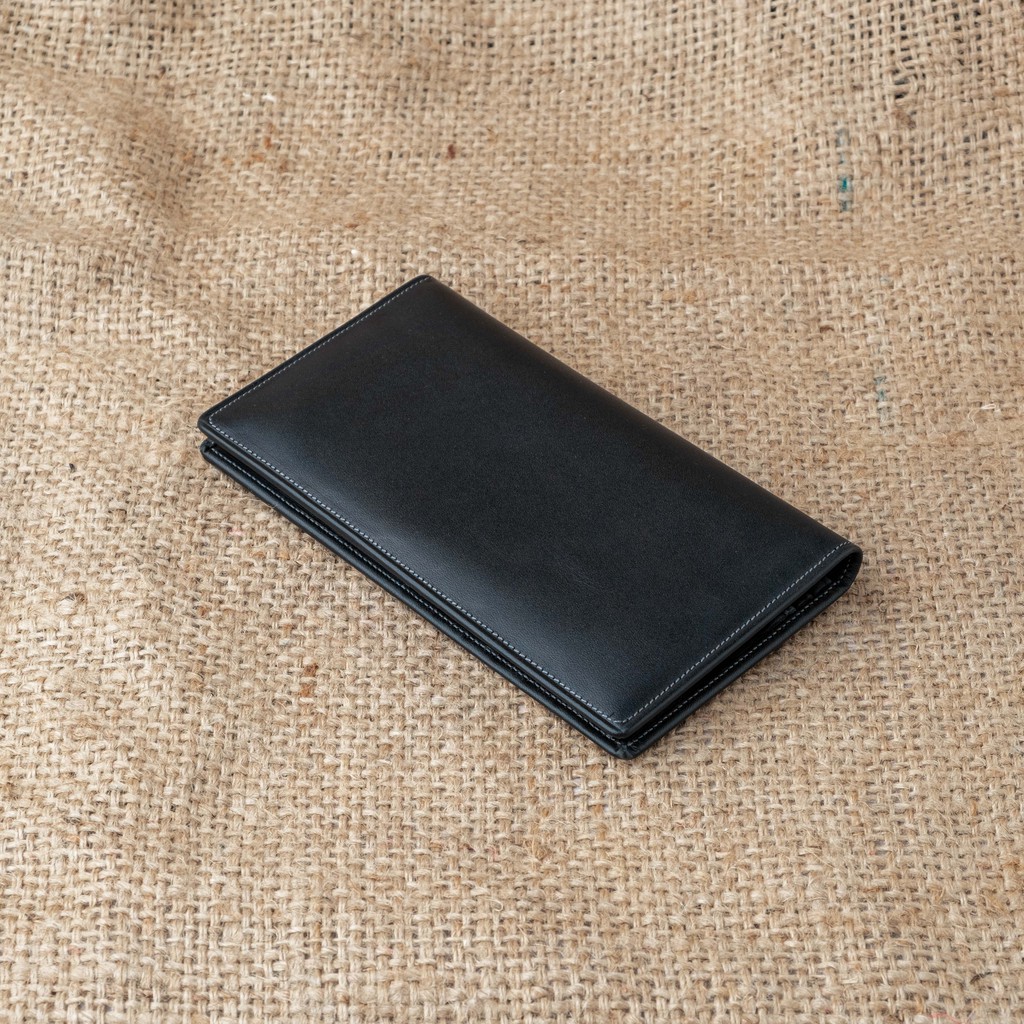 Dompet kulit Pria Panjang Dompet Pria Kulit Asli Muat Banyak Kartu Warna Hitam