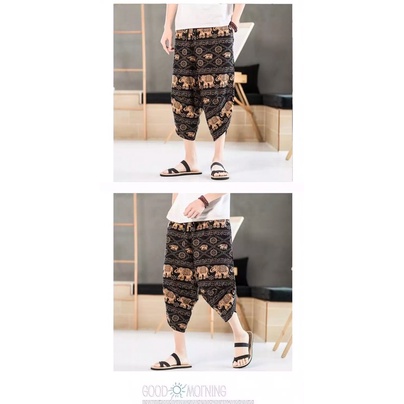 HR11 CELANA HAREM JOGGER LINEN IMPORT 3/4 SIRWAL PRIA JEPANG KOREA ORIGINAL M-5XL