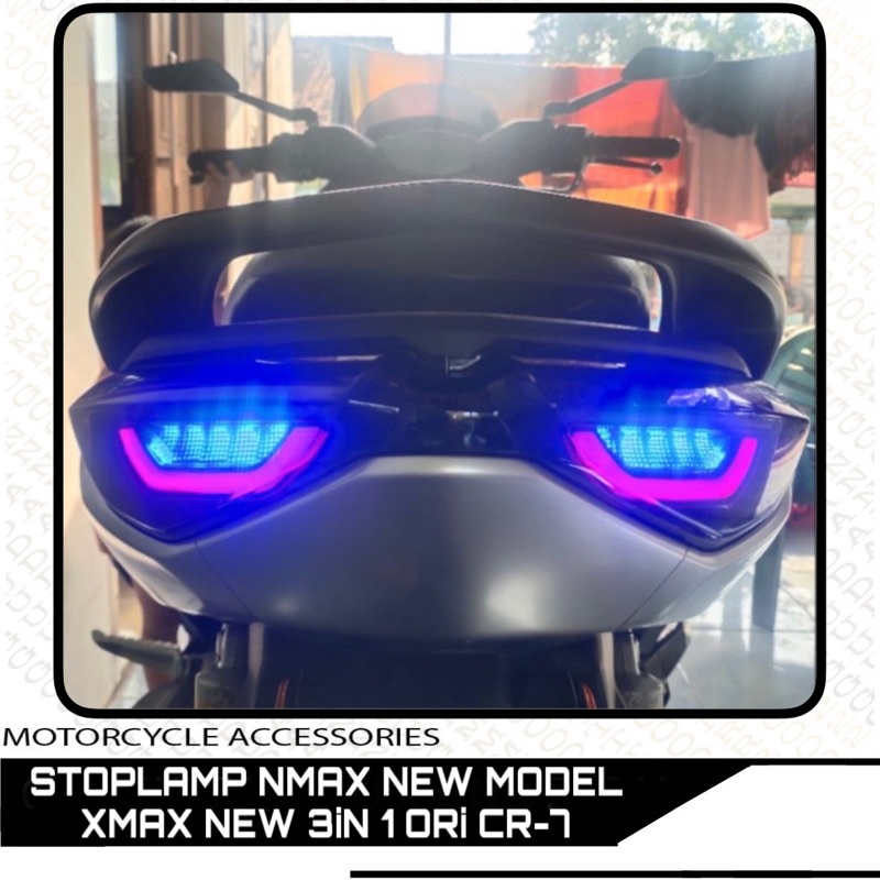Lampu Stoplamp Belakang Variasi Model Xmax New 3 in 1 Yamaha Nmax All New 2020 2021, Lampu belakang 
