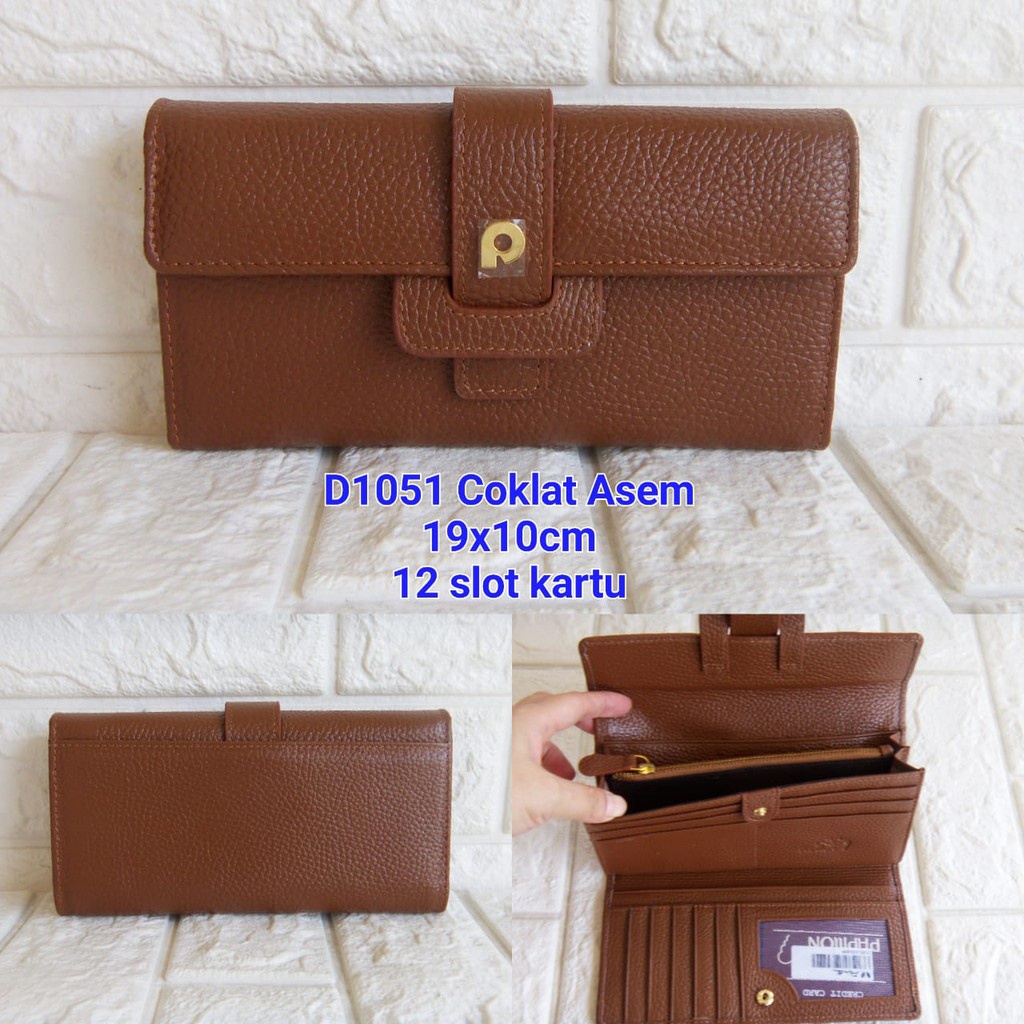 Dompet Kulit Wanita Merk Papillon D1051 ORIGINAL (LOGO P ADA YANG DITENGAH DAN DI PINGGIR BAWAH terg