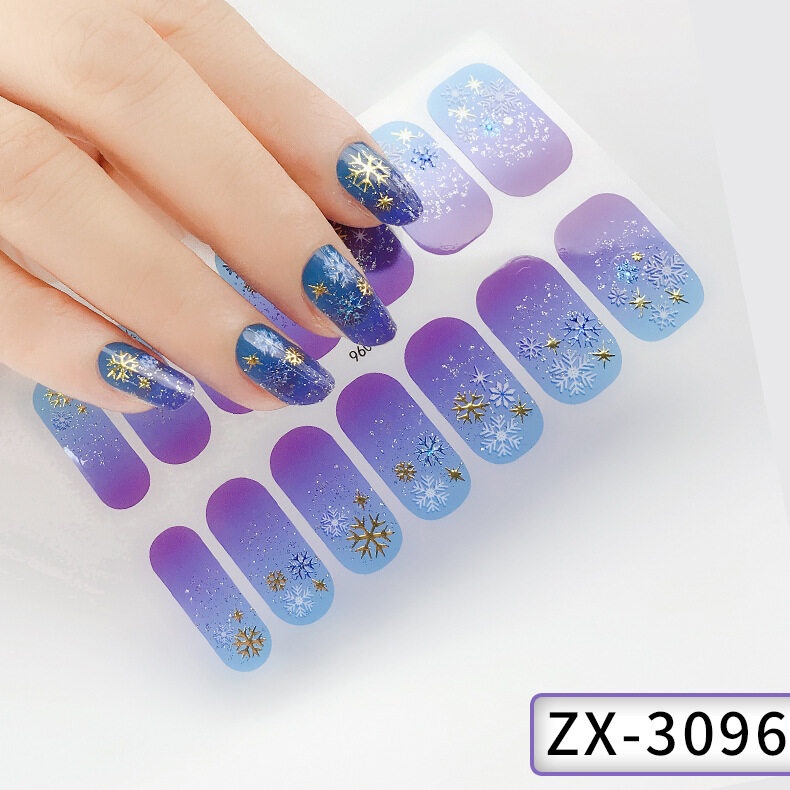 ZX 14Pcs/Set Stiker Kuku 3d Desain Bermotif High End Berlian Mutiara Permata Warna-Warni Untuk Tempel Tahan Air Tahan Lama Menicure Stickers Korea Self Adhesive Fashion Sticker kuku Full Aksesoris Dapat Kupas Mudah Digunakan Dan Dilepas Anti Air Nail Art