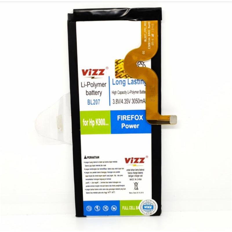 Baterai Batre Vizz Lenovo K900 BL207 Original Vizz