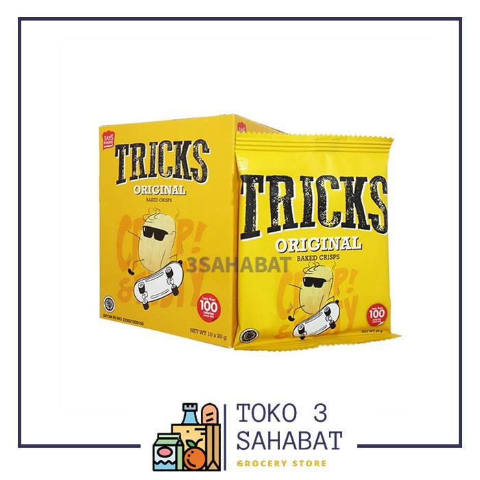 

Tricks Crisps Original 10 pcs Biskuit Kentang Panggang Jajanan Hits