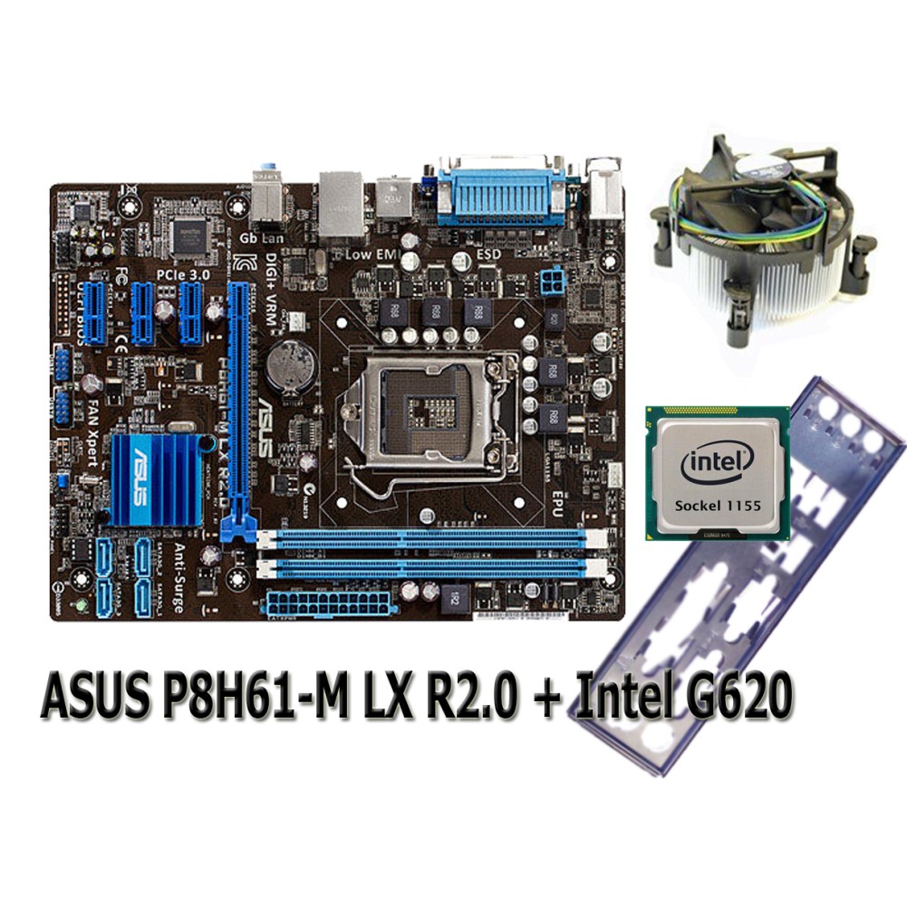 Jual Mainboard LGA 1155 H61 ASUS P8H61M LX R2.0 Motherboard PC Gaming