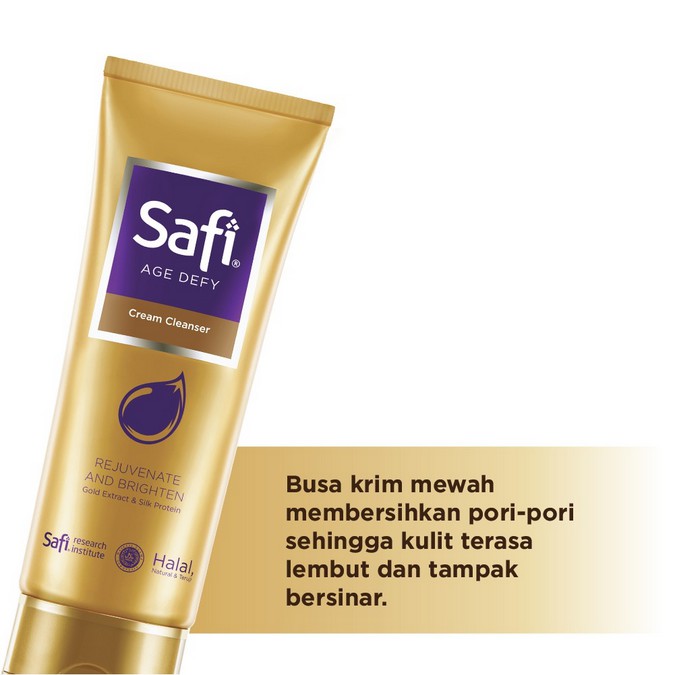 ⭐BAGUS⭐ SAFI AGE DEFY CREAM CLEANSER 50 / 100GR PEMBERSIH WAJAH SAFI