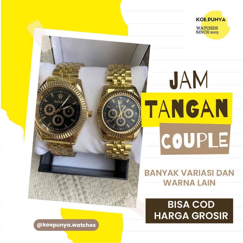 COD✅ Jam Tangan Rantai Emas Couple Rantai Gold Pasangan