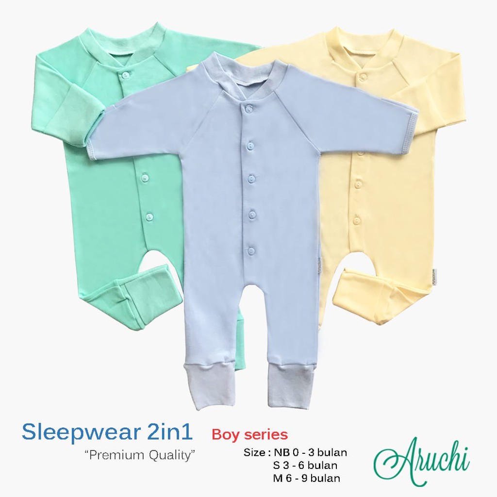 11.11 Sleepsuit MOTIF ARUCHI Baby Size NB S M CBKS