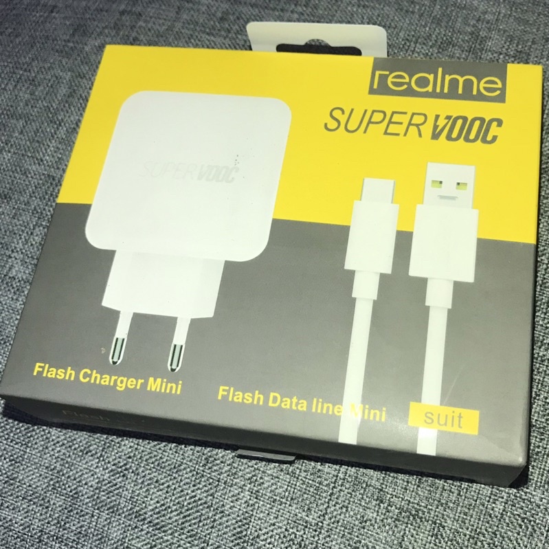 Realme Supervooc Charger 4A 5V Type C/Micro USB Fast Charging