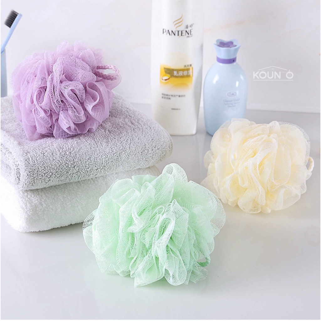 Spons Mandi Bola Jaring Busa Shower Puff Premium Bath Sponge Ball Foaming