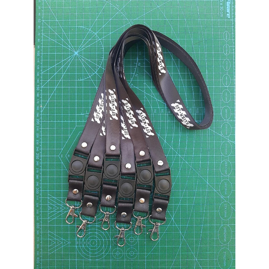 

SABLON Gantungan Kunci Off White / Kalung ID Card / Tali Off White / Gantungan Tali Lanyard