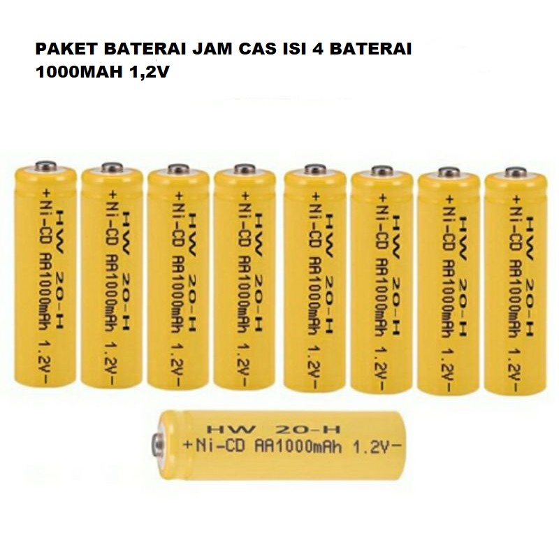 1PACK ISI 4 BATERAI JAM DINDING BATERAI SENTER BATERAI 1000MAH 1,2V BATERAI PAKET ISI 4