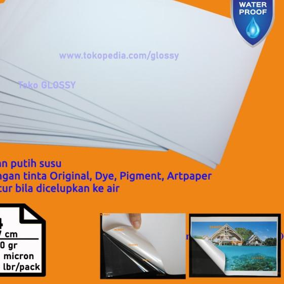 

➱ STICKER VINYL MATTE A4 130 GSM / STIKER VINIL MATTE WATERPROOF ✲
