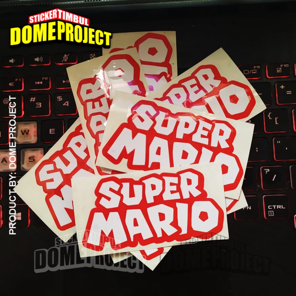 CUTTING STIKER SUPER MARIO STIKER MOBIL STIKER AKSESORIS SEPEDA MOTOR