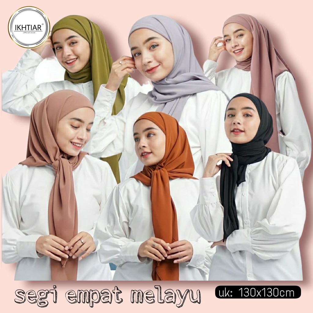 Jual Hijab Segi Empat Malaysia / Kerudung Segi Empat Tali Instant ...