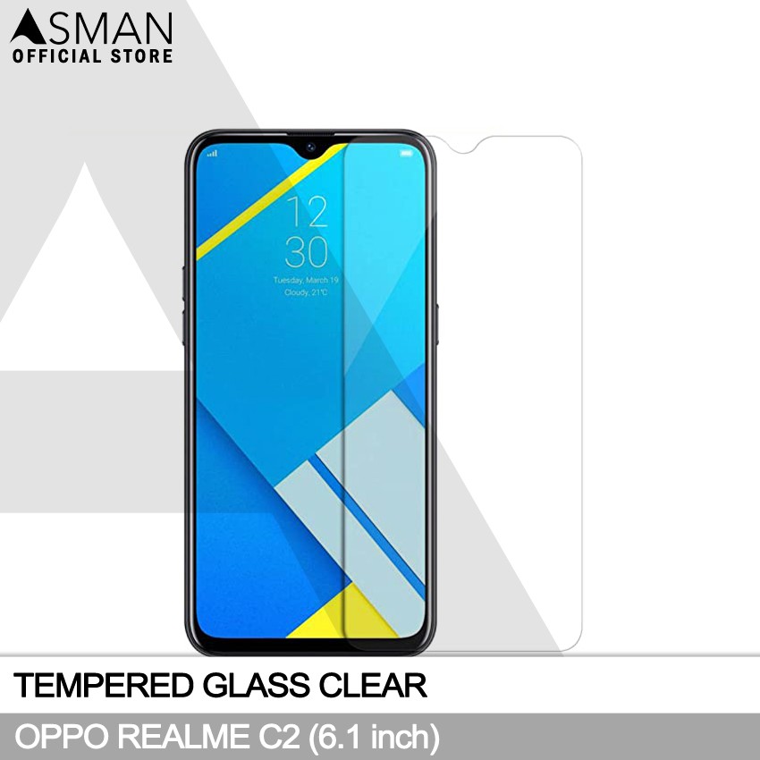 Tempered Glass OPPO Realme C2 (6.1&quot;) | Anti Gores Pelindung Layar Kaca - Bening