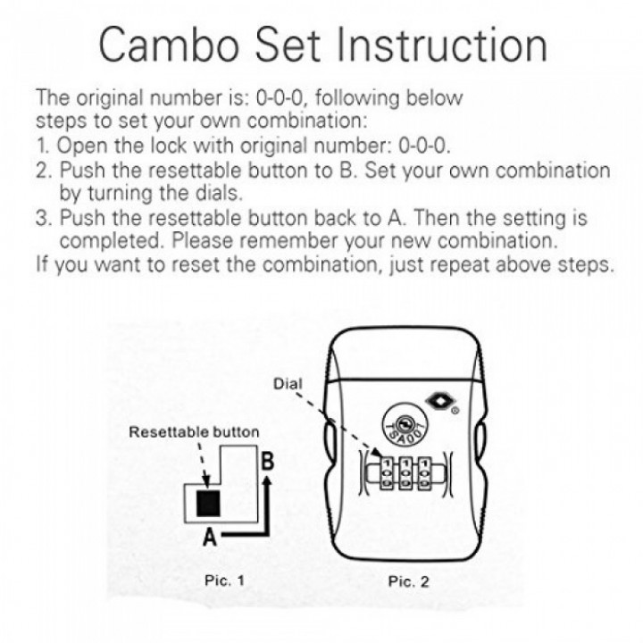 ROCKWARE Luggage Strap Lock 3 Digit PIN with TSA Lock