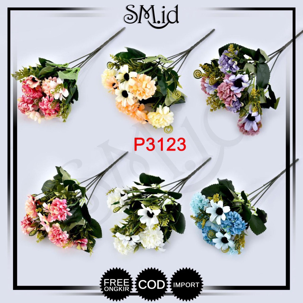COD / SM.ID  POT TANAMAN  BUNGA HIAS DEKORASI RUANGAN  BUKET  HIAS P3123