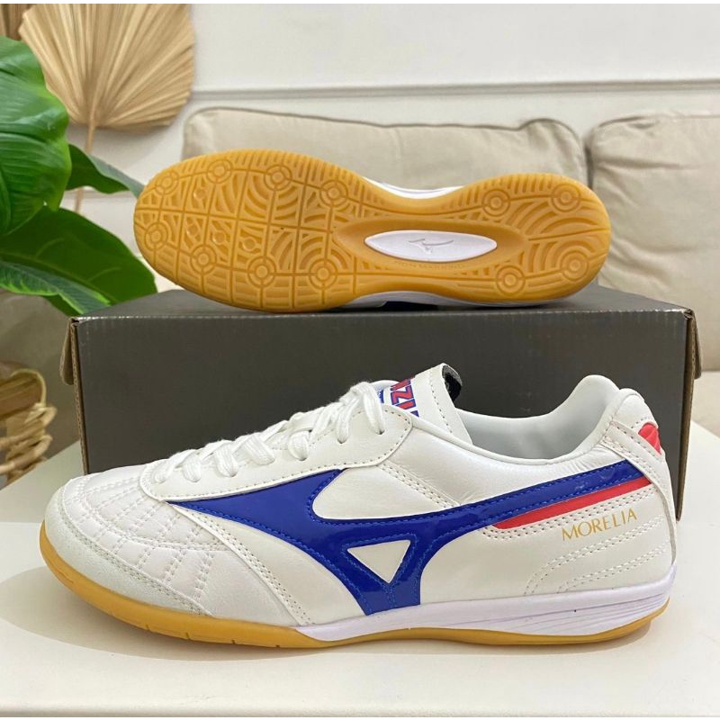 Sepatu Futsal Mizuno Neo Morelia Sala in White Blue IC