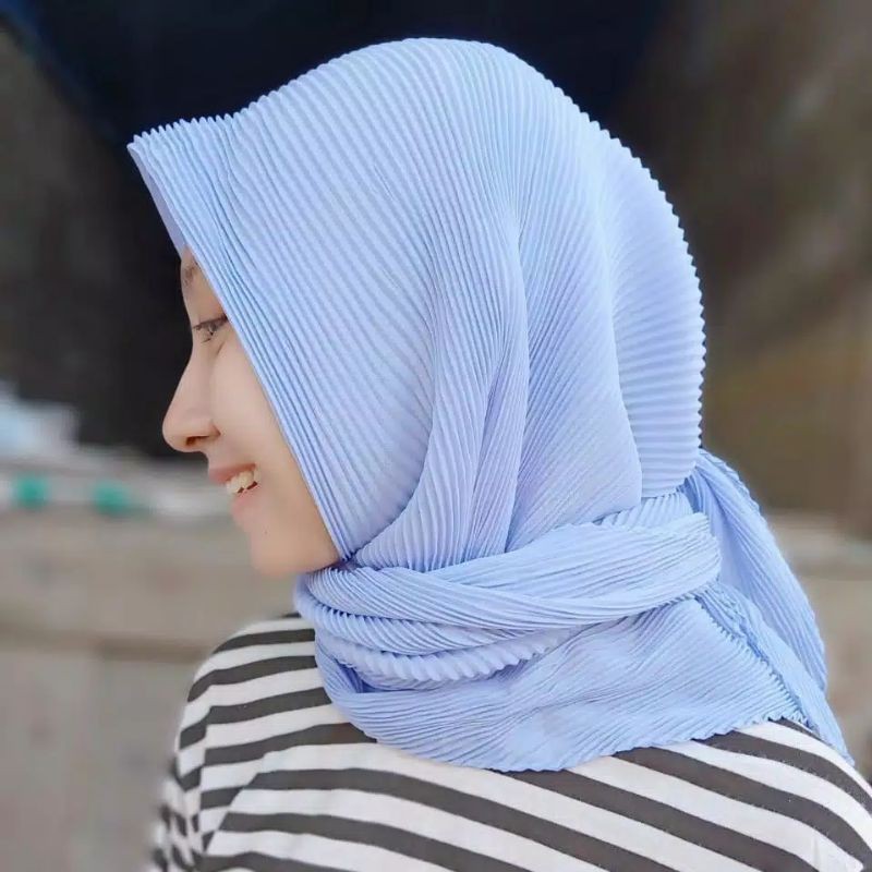 SEGIEMPAT BELLA SQUARE PLISKET SHWAL/HIJAB PRISKET/KERUDUNG PLISKET/JILBAB PLISKET/COD-5