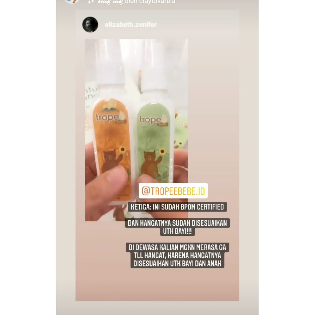 Tropee Bebe - Telon Bayi Minyak Telon Lotion Orange Blossom Baby Blossom 70 ml