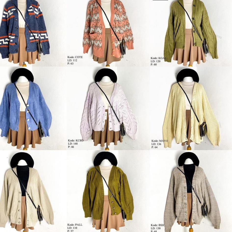 [READY ITEM] Sweater & Cardigan Collection | Picked by Minky | cardigan rajut, cardi rajut, outer, l