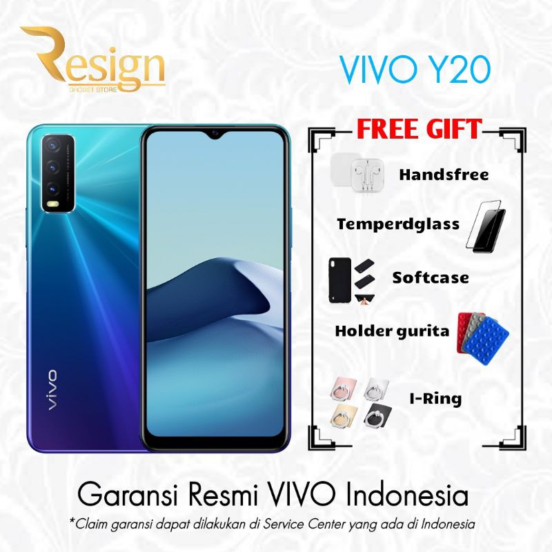 HP VIVO Y20(2021) RAM 4GB INTERNAL 64GB TERLARIS BERGARANSI RESMI