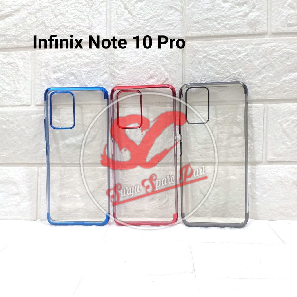 Shining Chrome Tpu Case Clear Silicone Case Infinix Note 10 pro