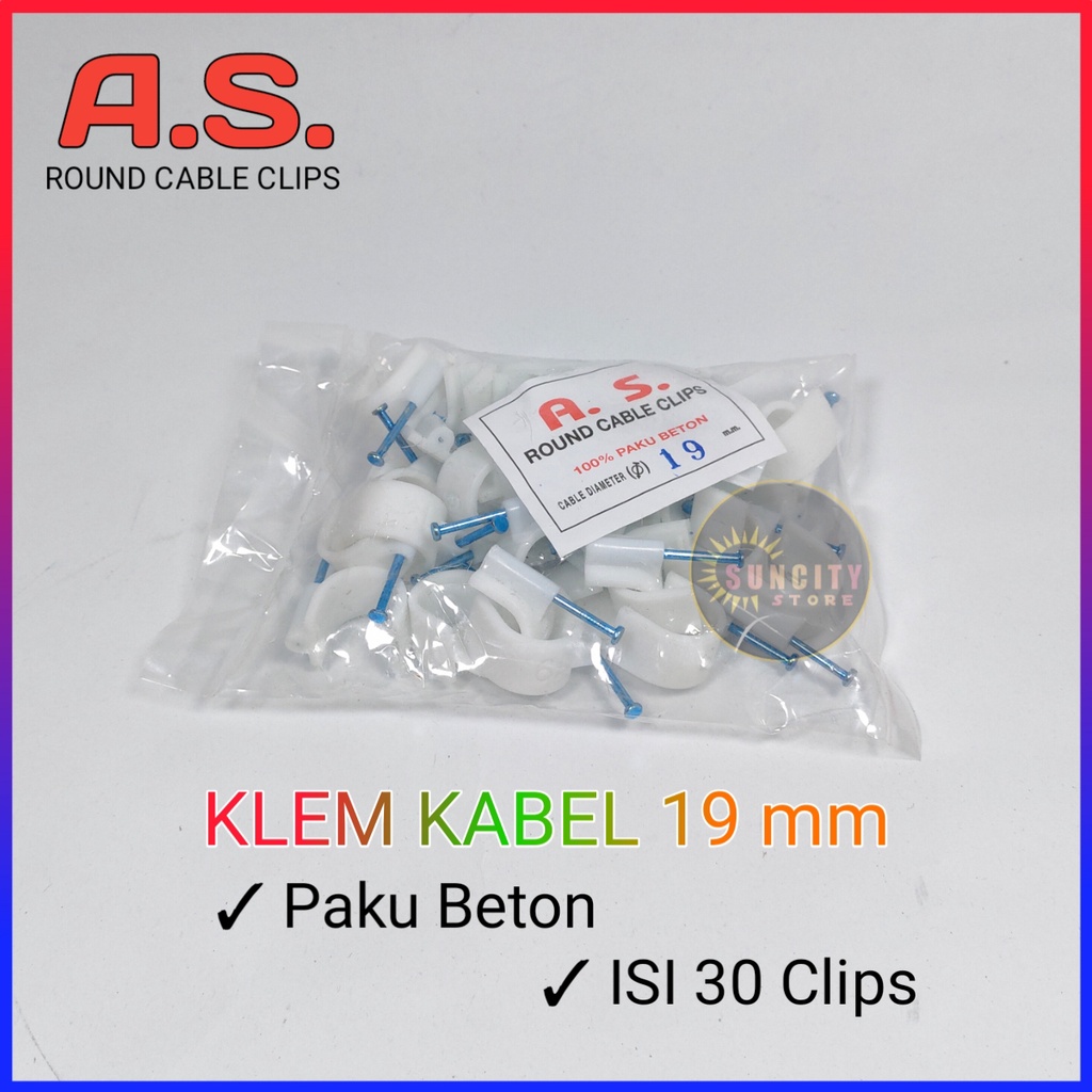 AS Klem Kabel / Klip Kabel Murah isi 30 Pcs